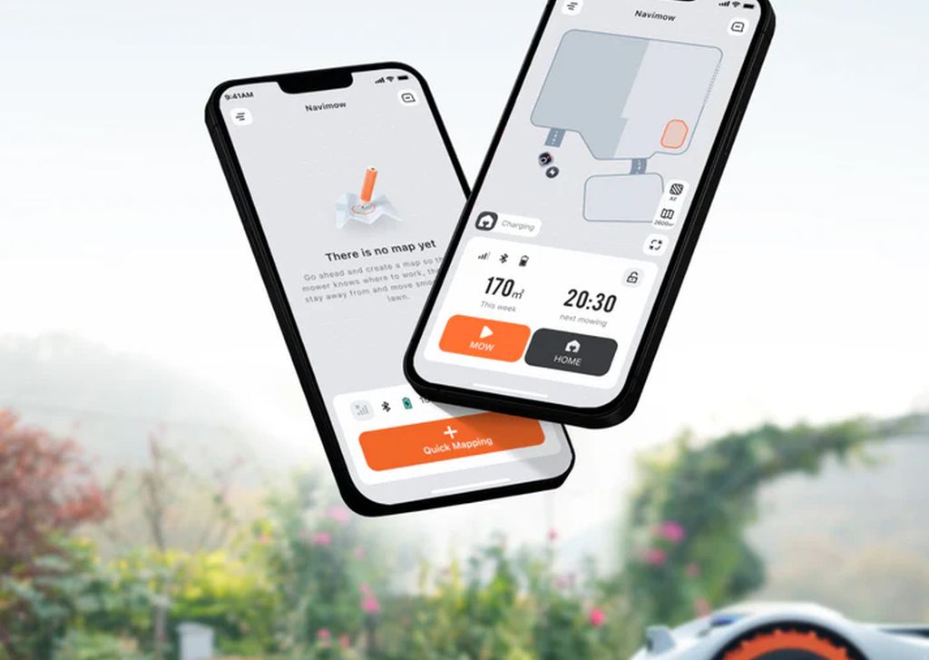 Navimow App for easy robot activation, user guidance, and remote control.
