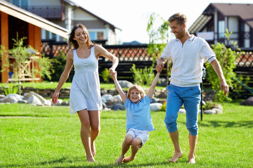 On a Lush Green Lawn